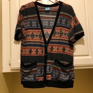 Button Up Sweater Shirt Size L